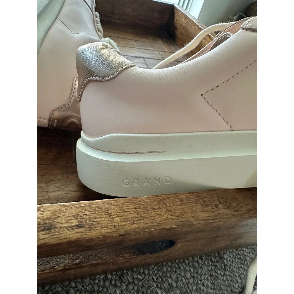 Cole Haan GrandPro Rally Court Pink Leather Sneakers Rose Gold W23144 Womens 8B